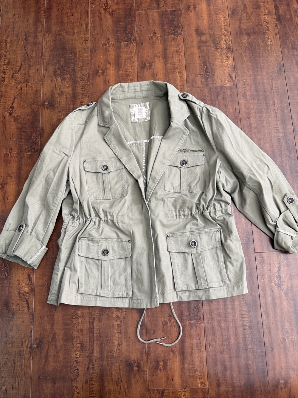 Matilda Jane (Good Hart) Olive Green Utility Jacket with Button Pockets